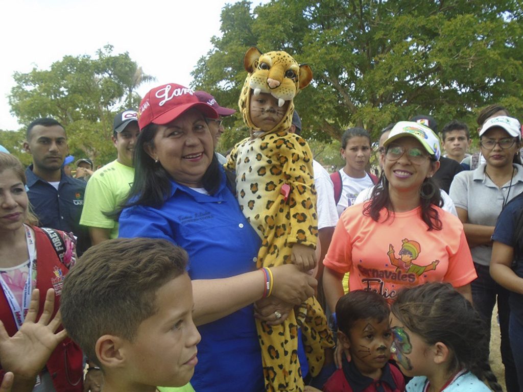 La gobernadora del estado Lara, Carmen Meléndez, estuvo en el Parque de Recreación José María Ochoa Pilé. (Foto / Bárbara Rodríguez)
