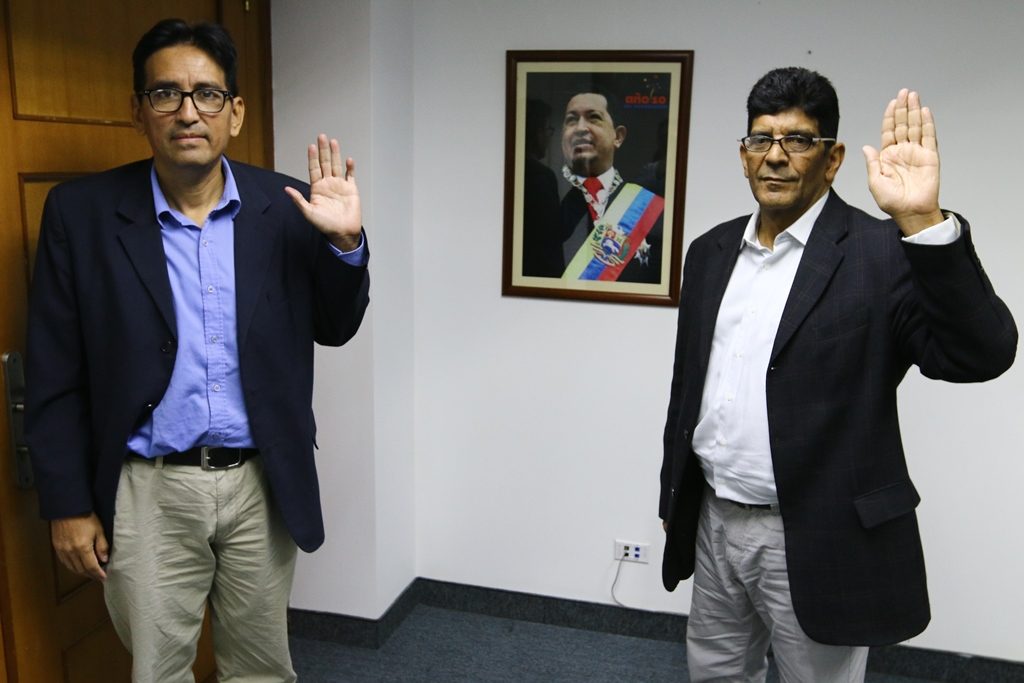 Adolfo José Paredes nuevo presidente de Conare y José Rafael Díaz encargado de Enforestal. (Foto / Harrison Ruiz)
