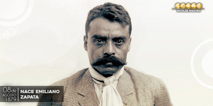 Nacimiento del mexicano Emiliano Zapata se produjo hace 143 años